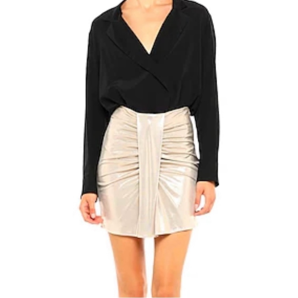 Simona Corsellini rushed mini skirt viscose xs s (0-2) 370$